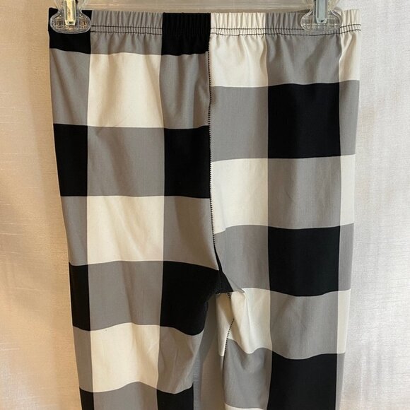 Buffalo  Plaid Leggings Ladies Medium Grey Scale - Picture 7 of 9